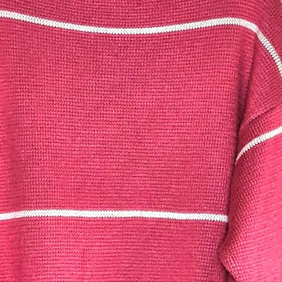 Slalom Vintage 80's Hot Pink Nordic Snowflake Design Turtleneck Knit Ski Sweater - Picture 6 of 10